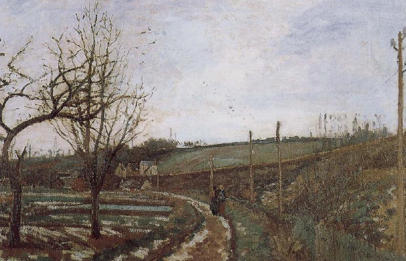 Camille Pissarro winter scene